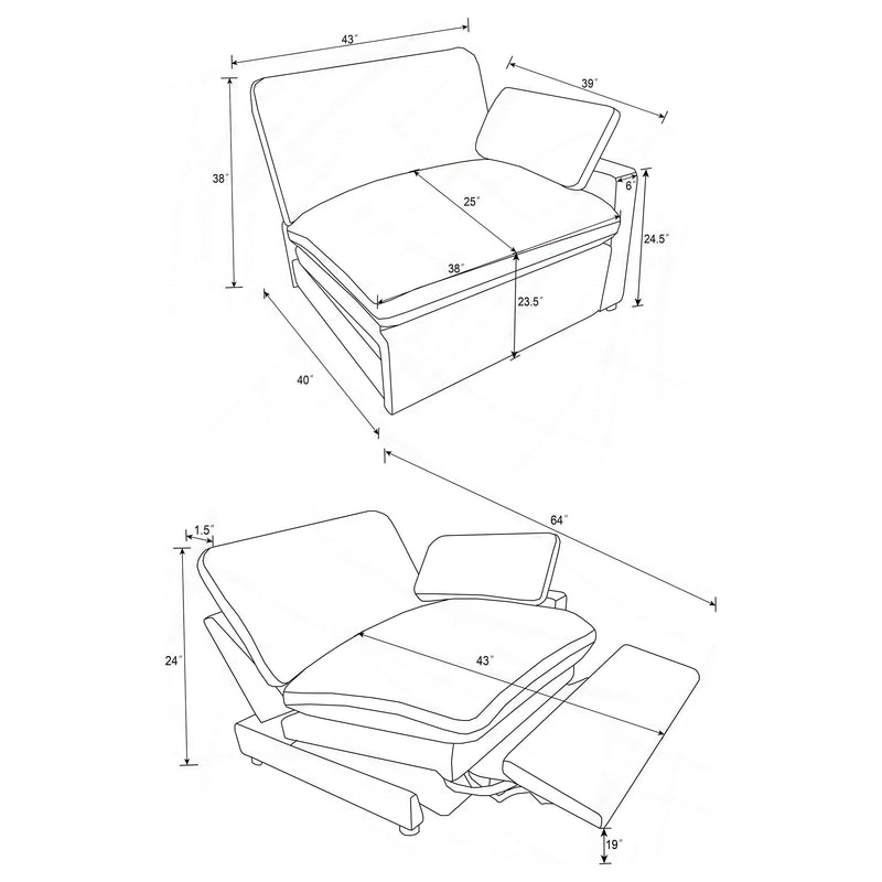 Collins - Modular Power Loveseat