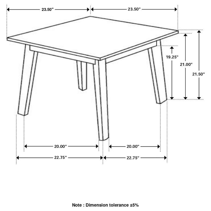 Bayhill - Square Faux Marble Top End Table - Black And White