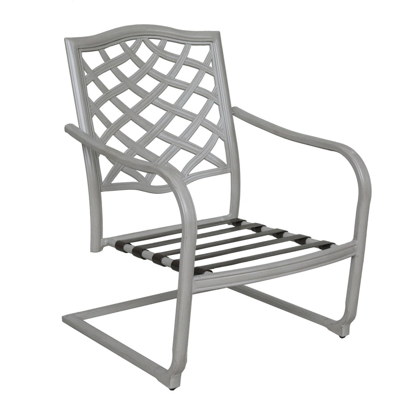 Outdoor Aluminum C Spring Chair (Set of 2) - Basalt