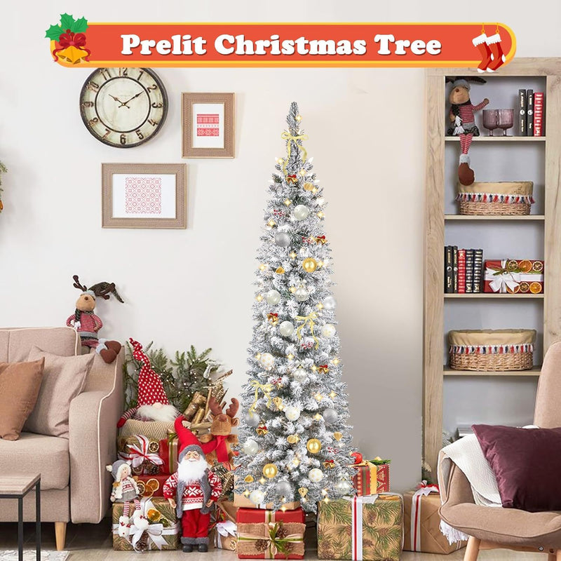 Christmas Trees With Warm White Lights Ideal For Holiday Decorations, Includes Original Base