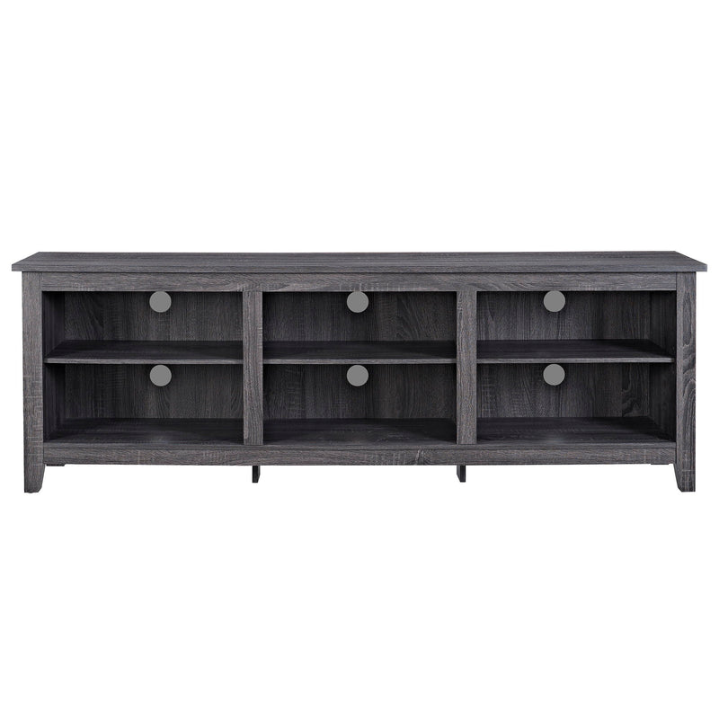 Modern Transitional 3 Shelf Open Storage 70" TV Stand For 80" TVs