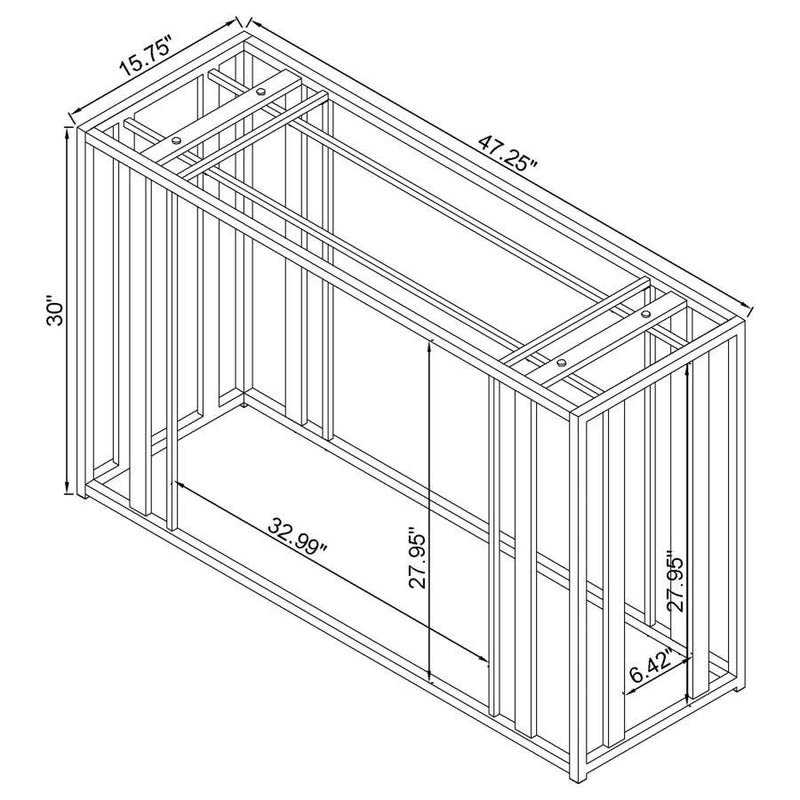 Adri - Glass Top Entryway Sofa Console Table