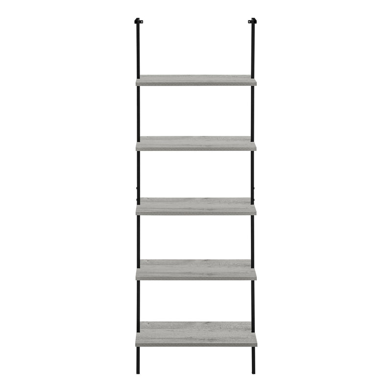 Bookshelf, Bookcase, Etagere, Ladder, 5 Tier, For Office, Marble Look Contemporary & Modern