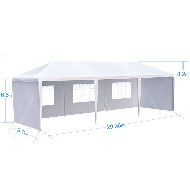 10X30' Wedding Party Canopy Tent Outdoor Gazebo With Removable Sidewalls