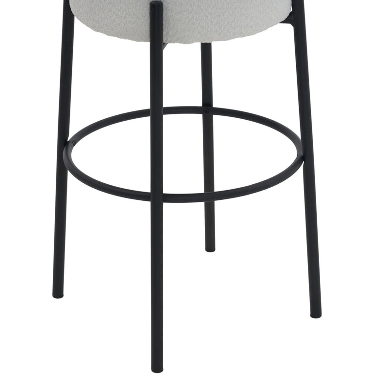 Round High Bar Stools (Set of 2), Contemporary Upholstered Dining Stools For Kitchens, Coffee Shops And Bar Stores