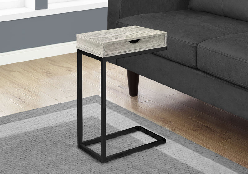 Accent Table, C - Shaped Contemporary Elegant Desig