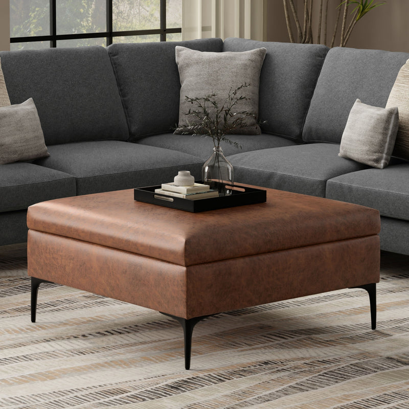 Rebecca - Multifunctional Coffee Table Storage Ottoman With Lift Up Lid