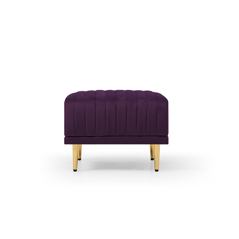 Purple Velvet Ottoman for Modular Sectional Living Room Sofa or Chair