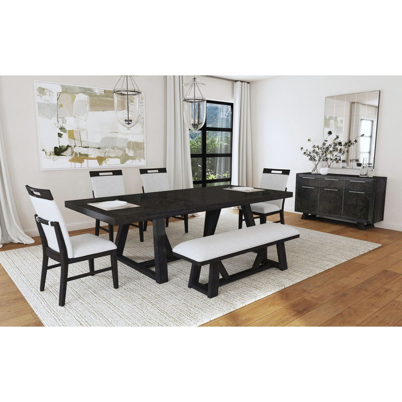 Transcend - Dining Table With 22" Leaf - Charcoal