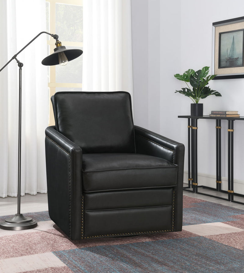 Rocha - Leather Aire Swivel Chair With Glider