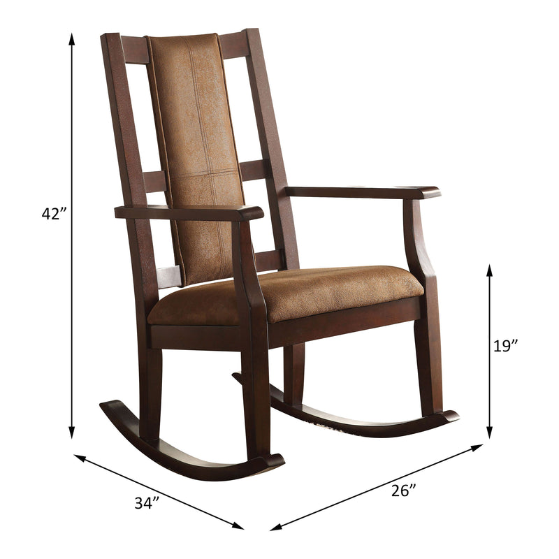 Butsea - Rocking Chair - Brown / Espresso