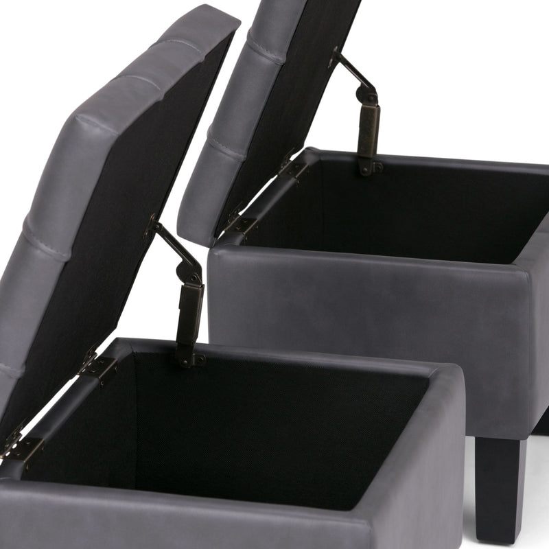 Dover - 3 Piece Storage Ottoman Contemporary Design