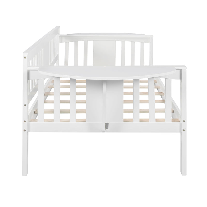 Twin size Daybed, Wood Slat Support, White