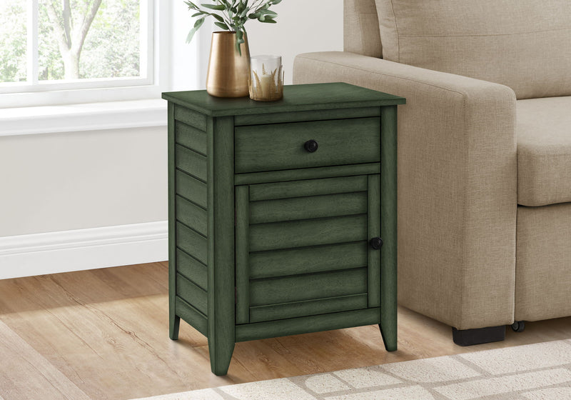 Accent Nightstand, Storage Drawer, Transitional