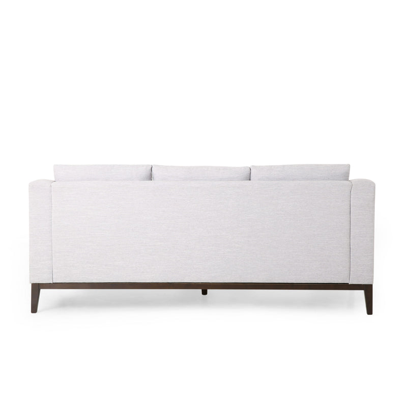 Comfy 3 Seat Sofa With Wooden Legs, Modern For Living Room And Study - Light Gray