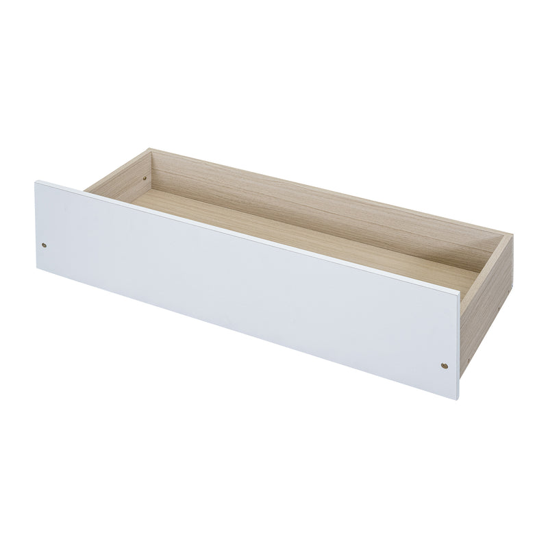 Twin Size Daybed Wood Bed with Two Drawers , White