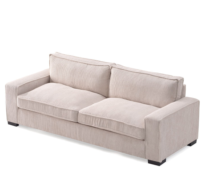 Luxe - Corduroy Sofa With Sleek Design, Spacious And Comfortable 3 Seater Couch