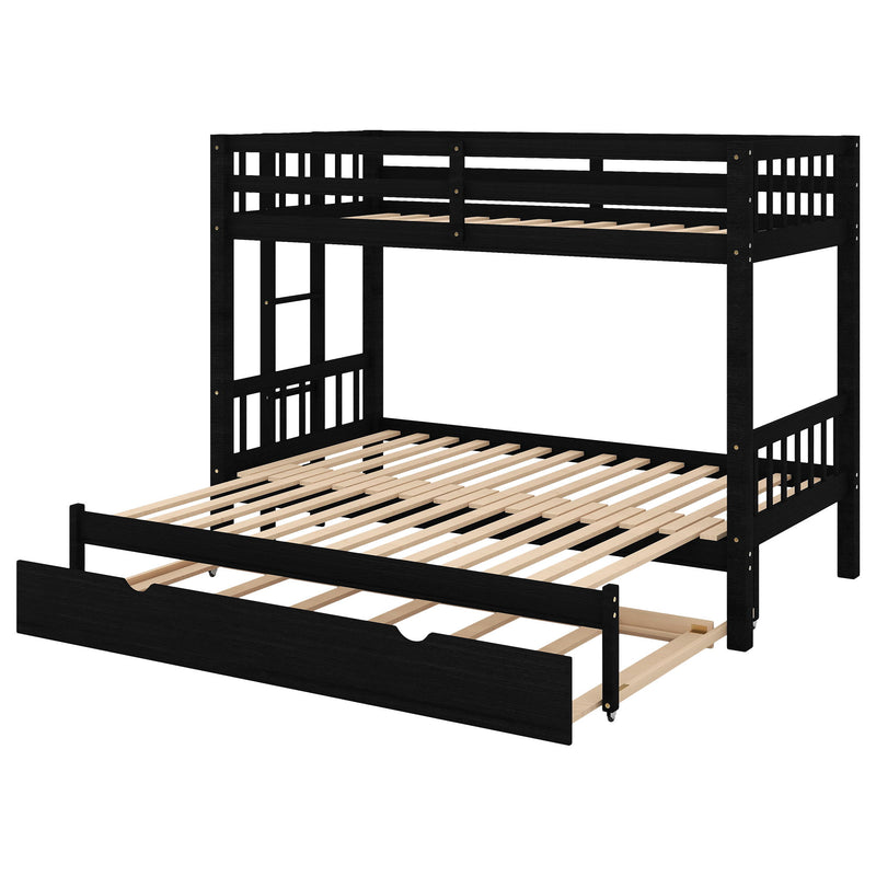 Twin Over Pull-Out Bunk Bed With Trundle