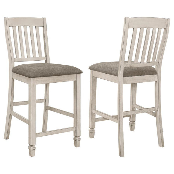 Sarasota - Wood Counter Chair (Set of 2) - Rustic Cream - Atlantic Fine Furniture Inc