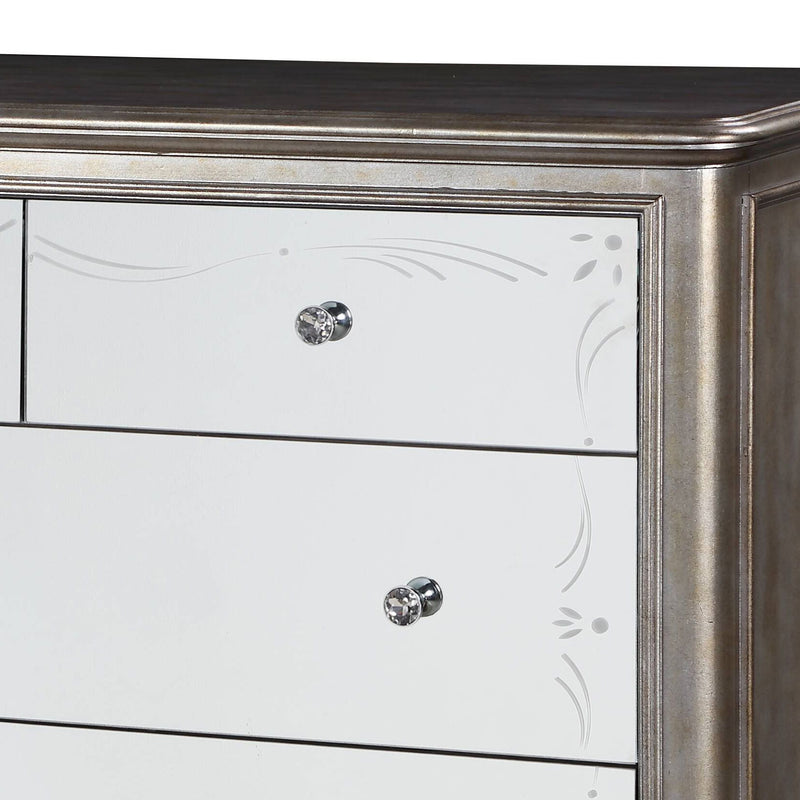 Esteban - Dresser With Jewelry Tray - Champagne