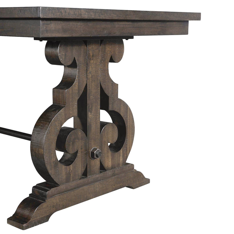 Stone - Counter Height Dining Table - Smokey Walnut