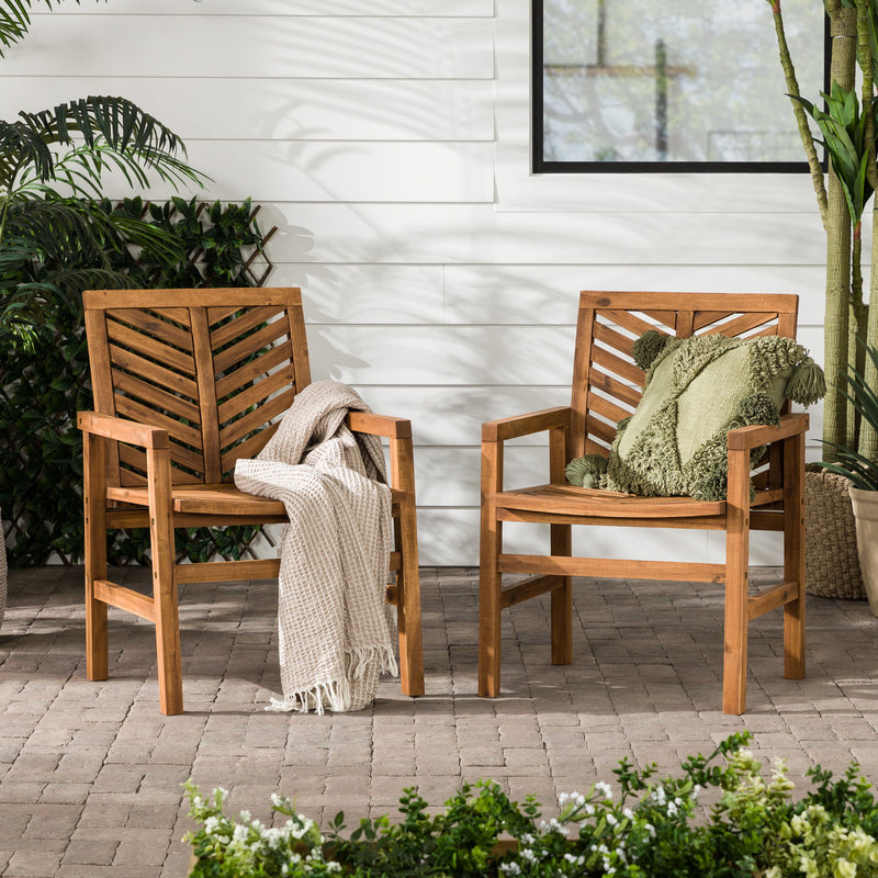 Modern 2 Piece Chevron Patio Chairs