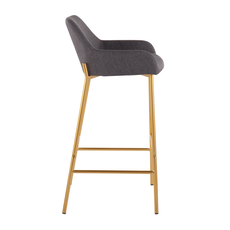 Daniella - Contemporary / Glam Fixed Height Bar Stool (Set of 2)