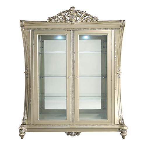 Vatican - Curio - Champagne Silver Finish - Atlantic Fine Furniture Inc