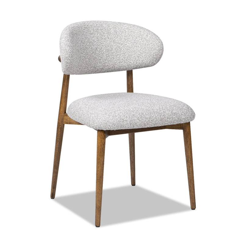 Locke - Modern Upholstered Dining Chair With Frame - Salt / Pepper