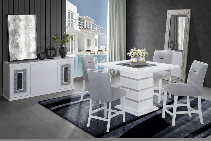 Ariya - 5 Pieces Bar Table And Bar Stool Set