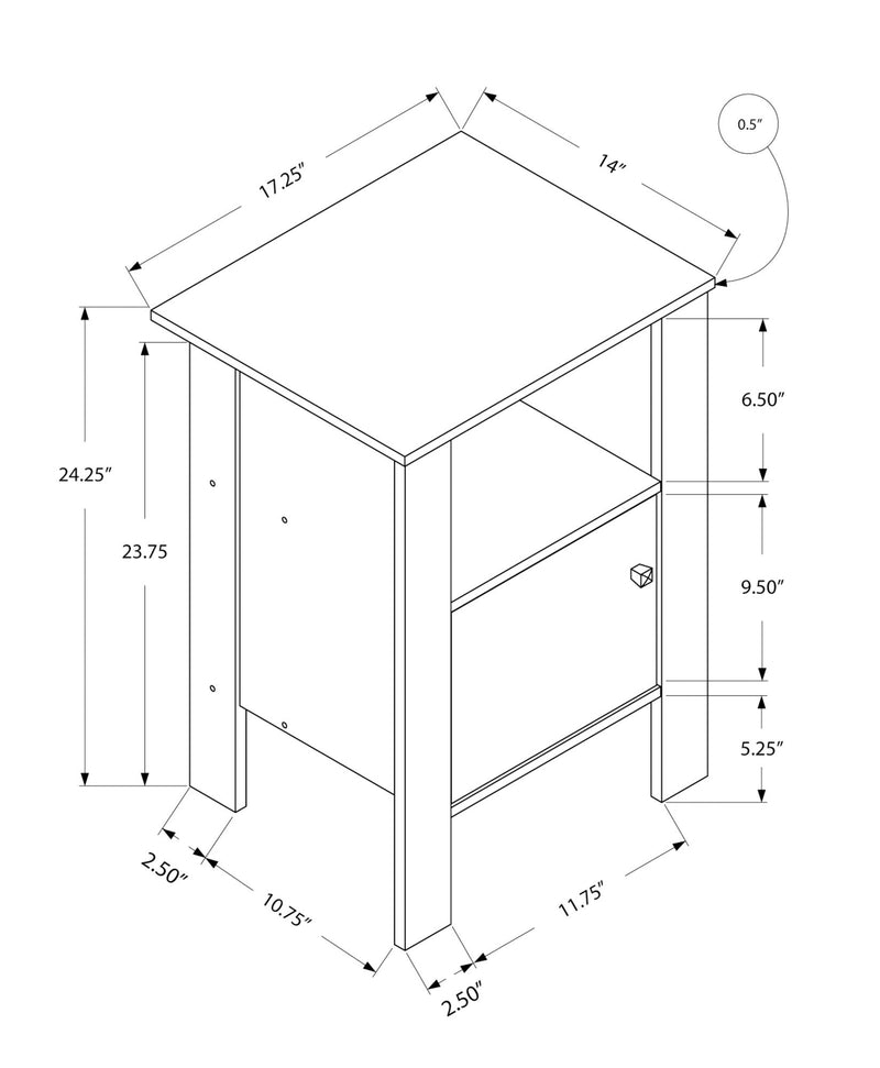 Accent Nightstands, Storage, Transitional - Walnut