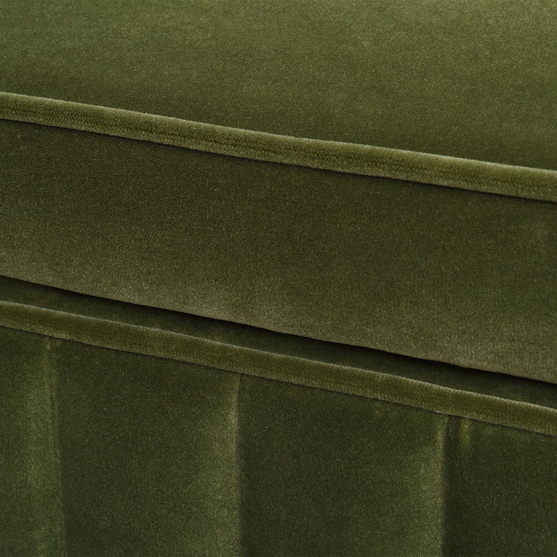 Chloe - Modern Glam Storage Bench - Olive Green