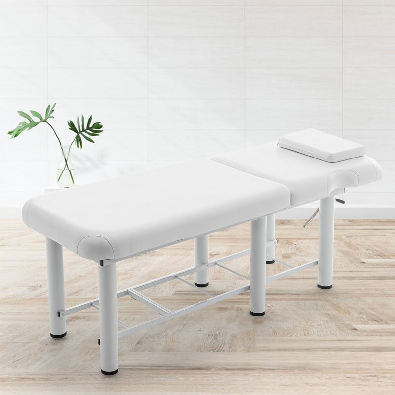 Professioanl Massage Table, Backrest Adjustable, Removable Headrest, Bottom Shelf Storage, Memory Foam Layer Salon Bed