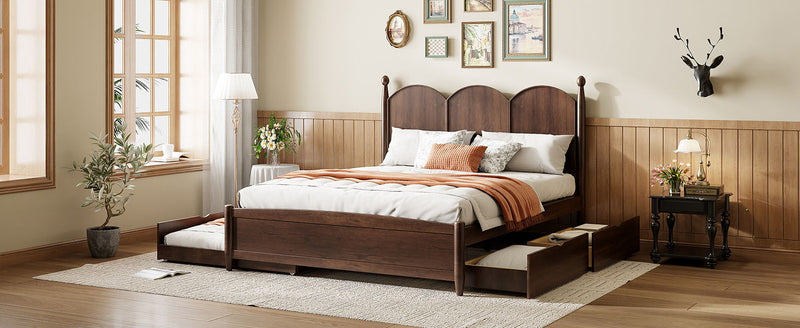 Platform Bed With With 2 Big Drawers And Trundle