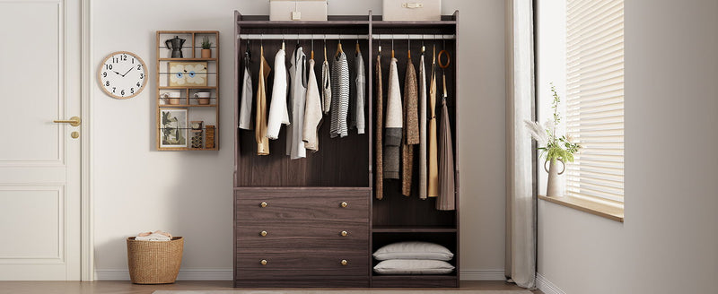 Open Wardrobe Storage For Bedroom