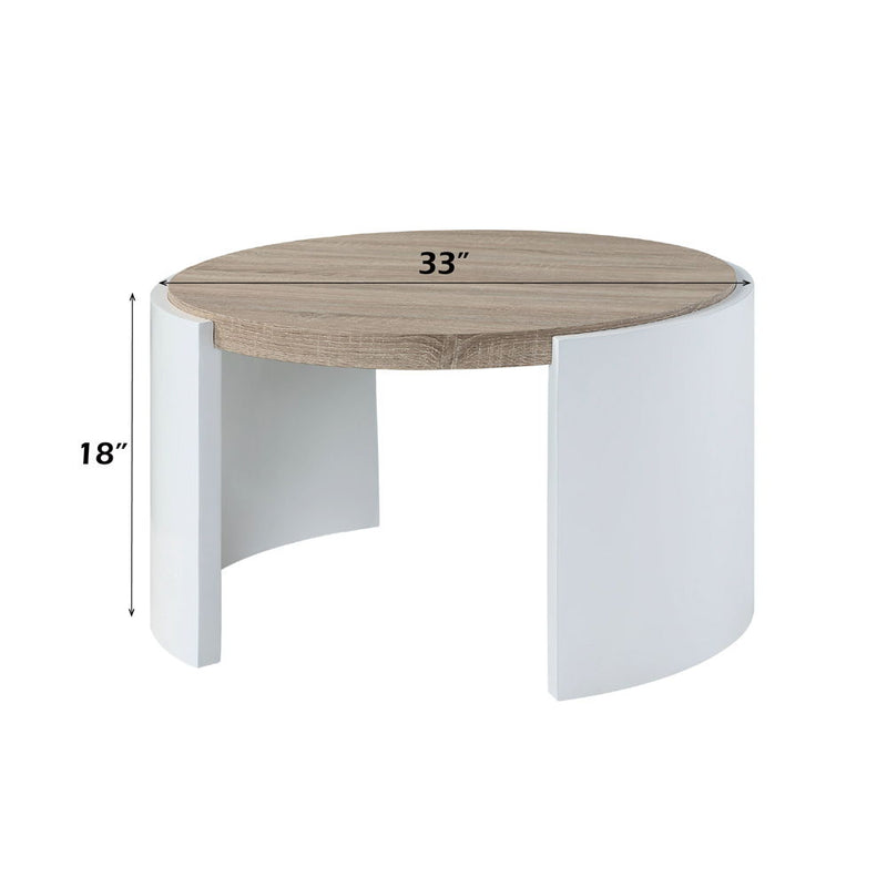 Zoma - Coffee Table - Oak & White High