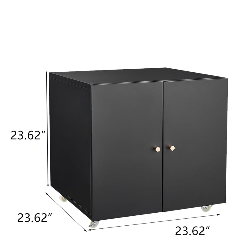 Office Furniture Copier Cabinet 2 Door Steel Copier Stand Mobile Pedestal File Printer Stand