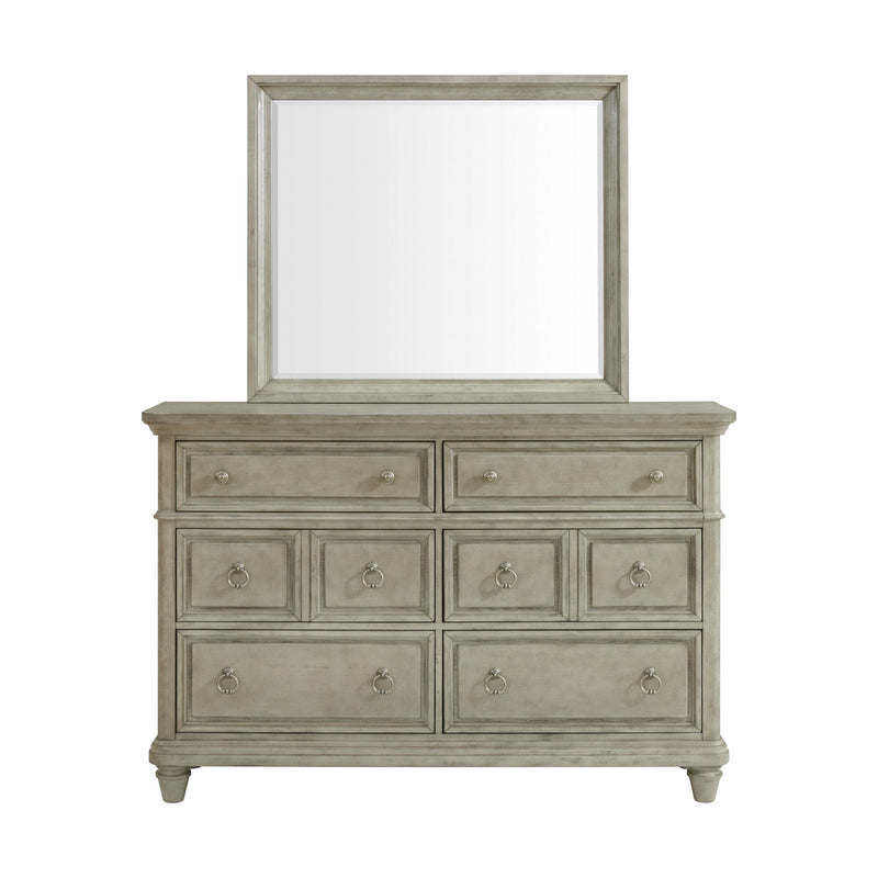 Whit-Ash - Dresser And Mirror Set - Light Gray