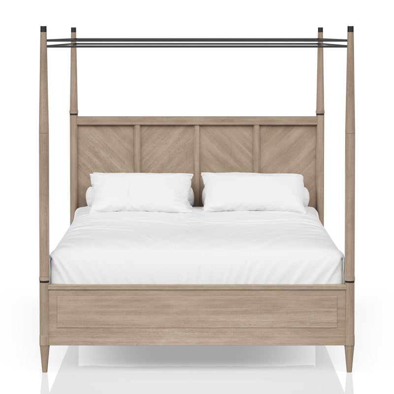 Transitional Styling Canopy Bed