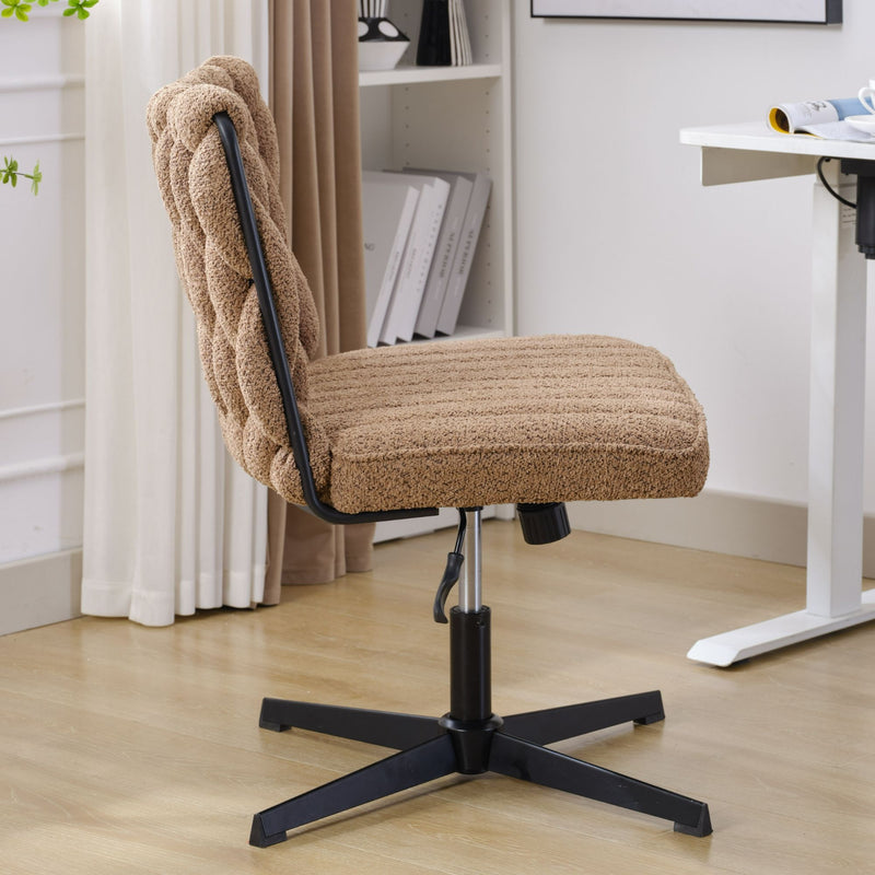 Armless Office Desk Chair No Wheels