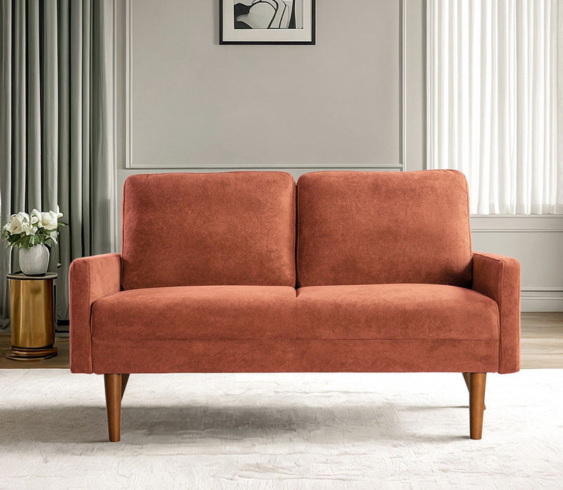 Loveseat Sofa, European Style With Sleek Design, Modern & Vintage Flair, Upholstered 2 Seater Couch