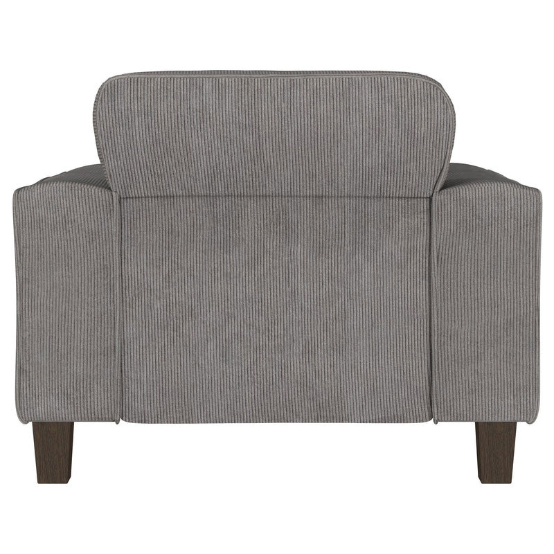 Deerhurst - Upholstered Track Arm Tufted Accent Chair - Charcoal