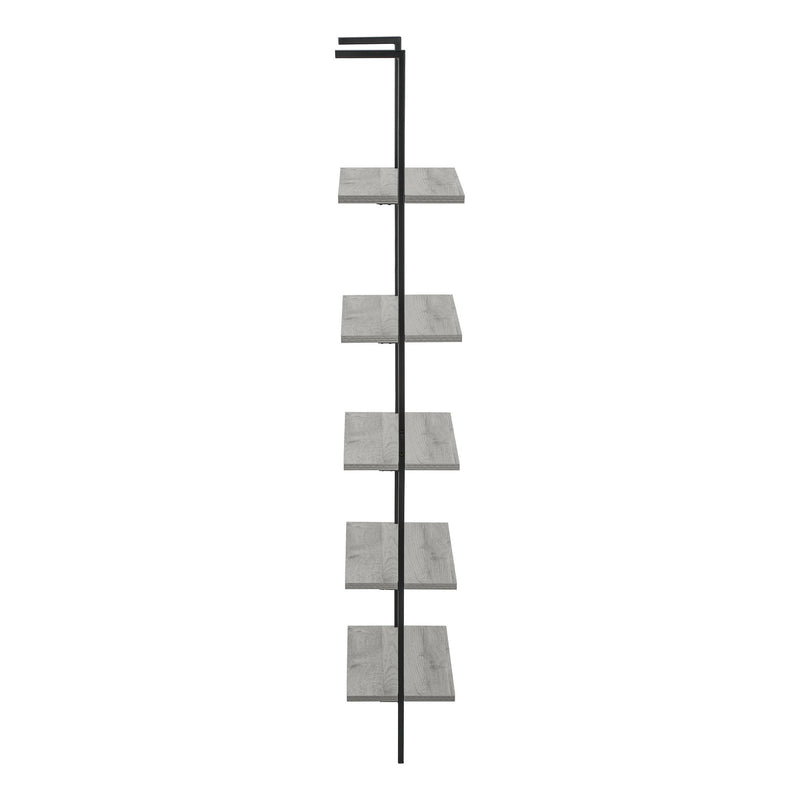 Bookshelf, Bookcase, Etagere, Ladder, 5 Tier, For Office, Marble Look Contemporary & Modern