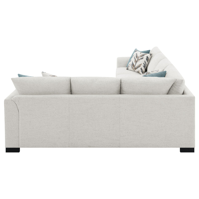 Ashford - Chenille Upholstered Sleeper Sectional Sofa - Greige