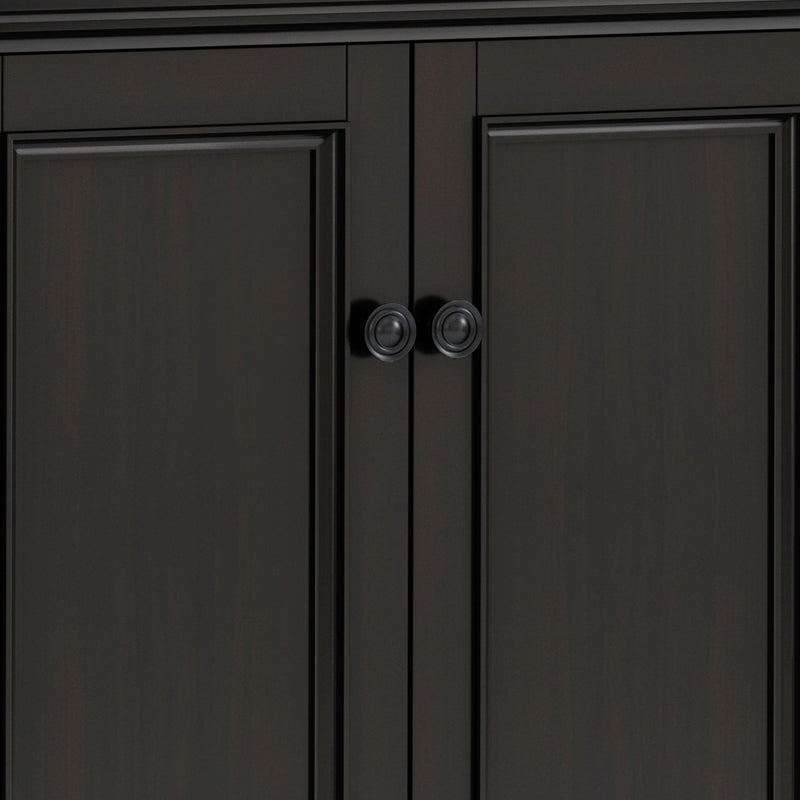 Amherst - Wide 4 Door Storage Cabinet - Hickory Brown