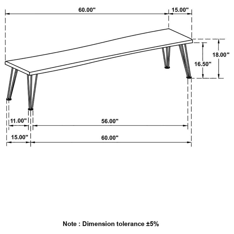 Sherman - Wood Dining Bench - Natural Acacia