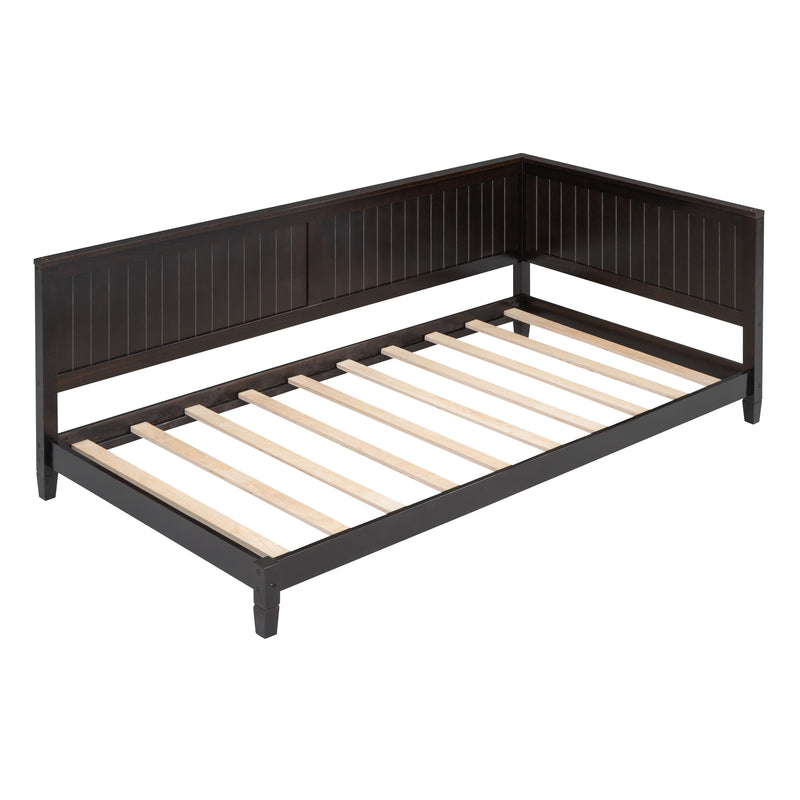 Twin Size Wood Daybed/Sofa Bed, Espresso