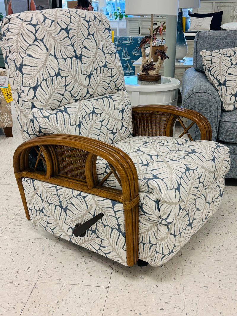 Custom Rattan Rocker Recliner