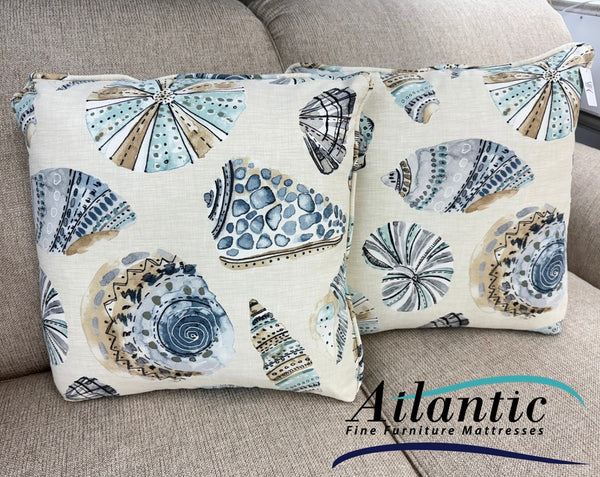 Coastal Throw Pillows- LOBO SAND. Set of Two