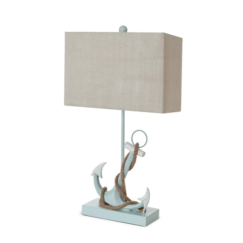 Anchor Table Lamp - Distressed Blue